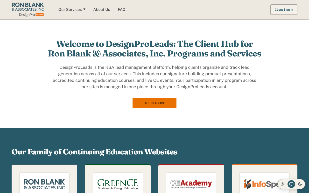 DesignProLeads — screenshot