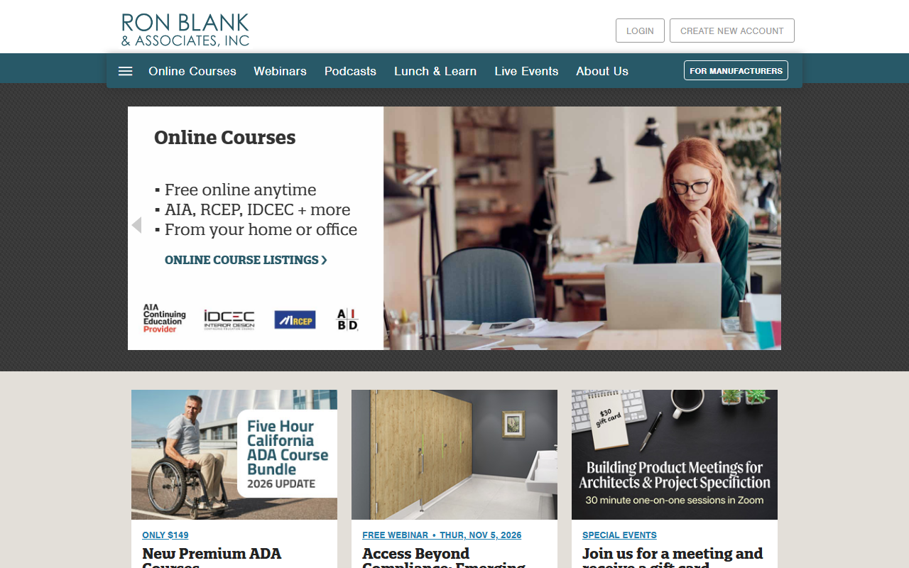 Ron Blank & Associates, Inc. — screenshot